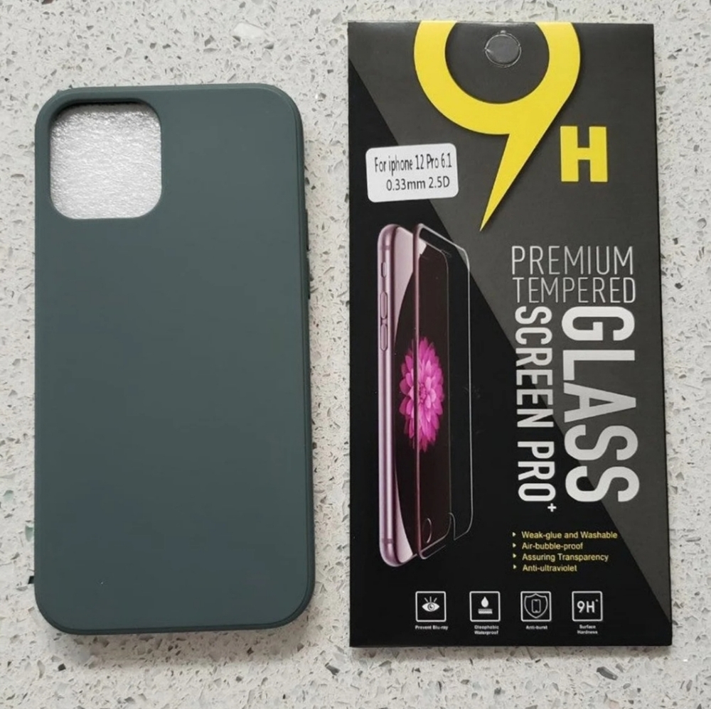 iPhone 12 Pro case + premium tempered glass